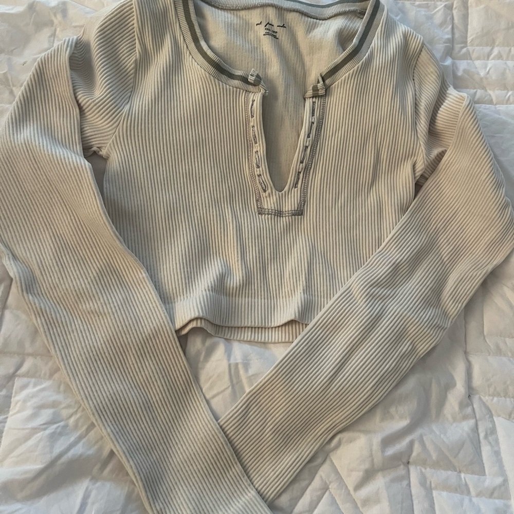 Urban Outfitters Ribbed Long Sleeve Top
